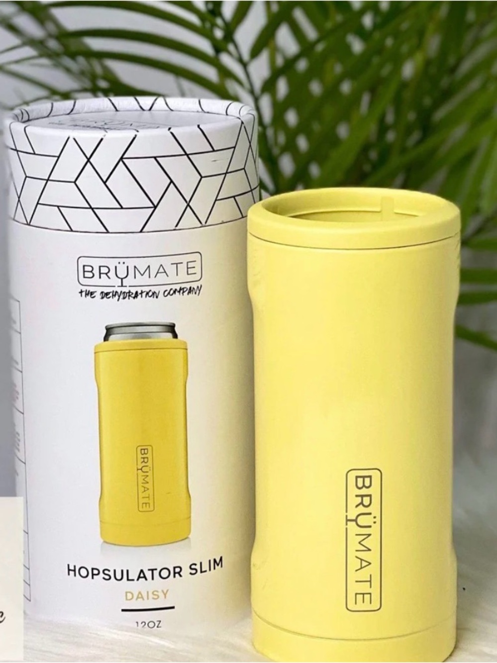 BrüMate Hopsulator Slim Can Cooler - Daisy Yellow